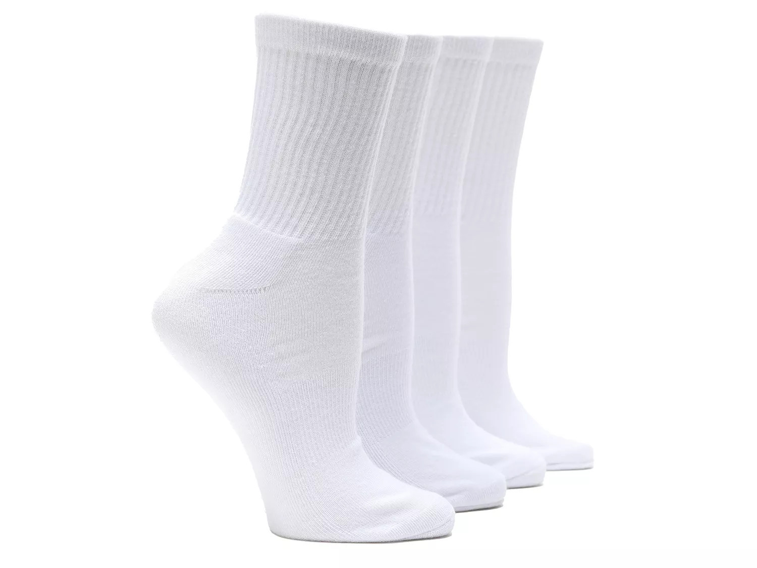 Crown Vintage Solid Crew Socks 4 Pack | Men's | White | Size One Size | Socks | Crew | DSW