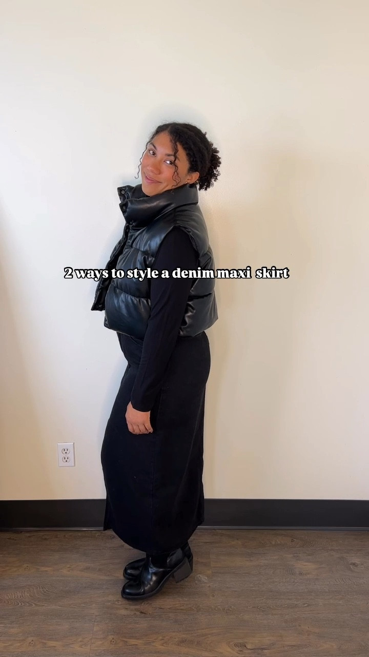 I don’t think I’m letting go of my denim maxis for a while🖤 

#LTKFindsUnder50 #LTKMidsize #LTKFindsUnder100