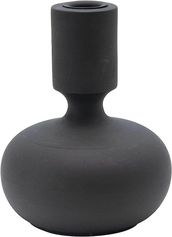 Bloomingville Modern Mango Wood Taper Candle Holder, Black | Amazon (US)