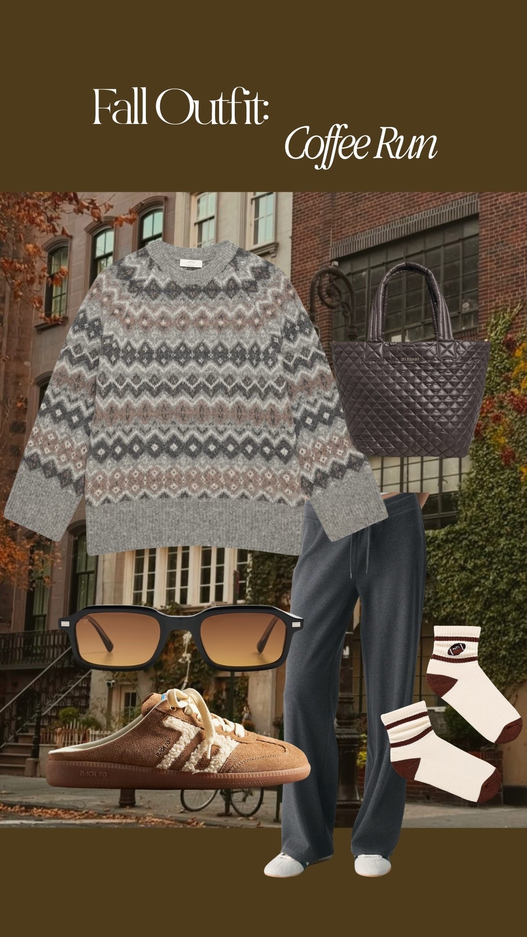 Easy cozy outfit to throw on for a coffee run! 