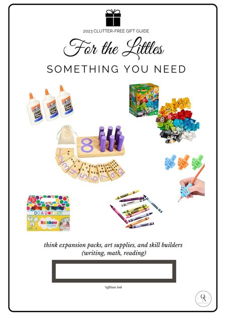 Toddler and baby gift guide // something you need // expansion packs // train tracks brio, magna tiles, art supplies, skill building toys 

#LTKkids #LTKGiftGuide #LTKfamily