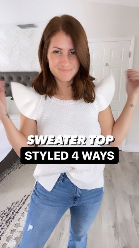 Styling this flutter sleeve sweater top 4 ways | Walmart 


Fall fashion | jeans | sweater top | fall transition 

#LTKSeasonal