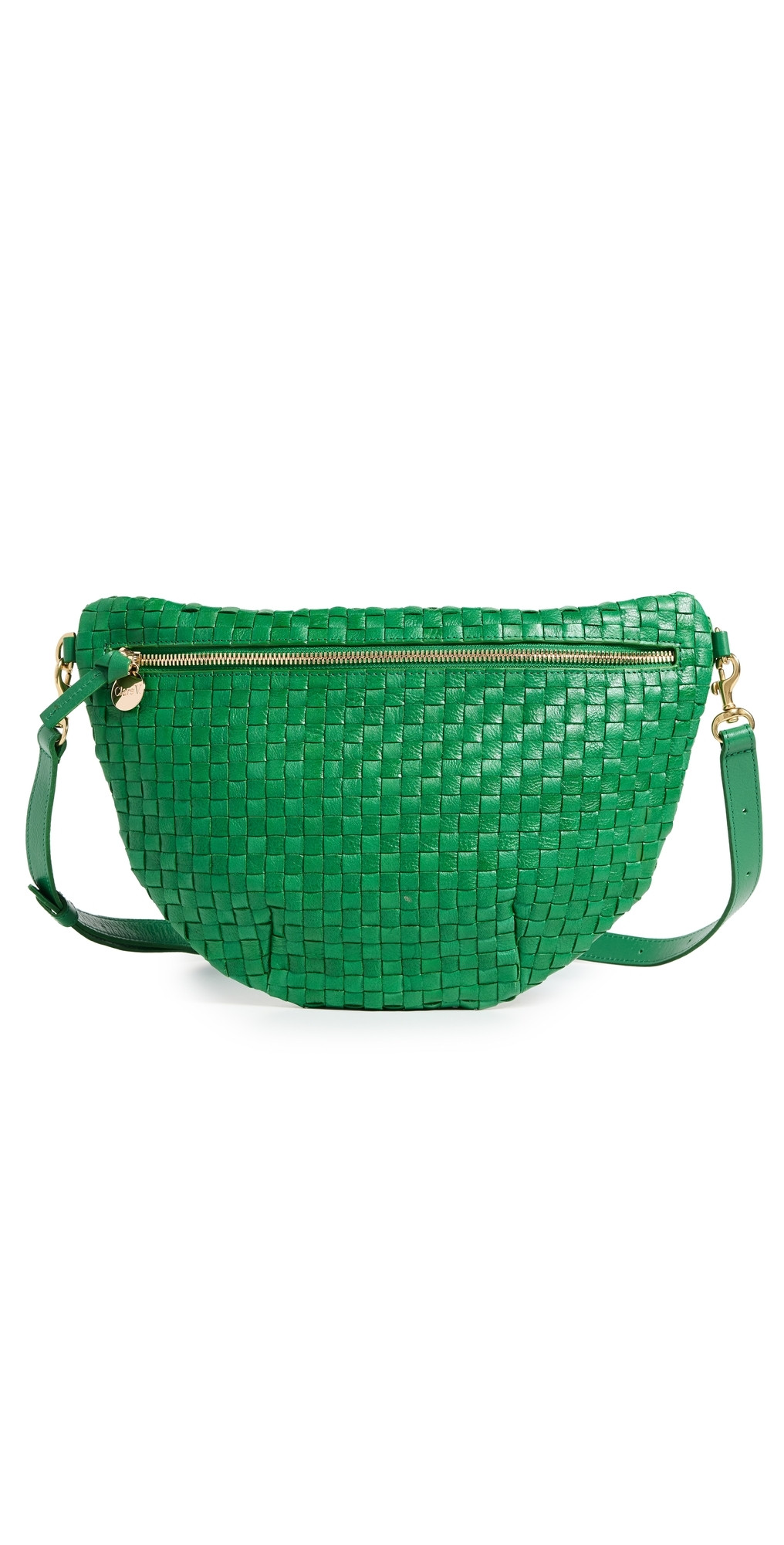 Clare V. Grande Fanny Pack Grass Woven Checker One Size | Shopbop