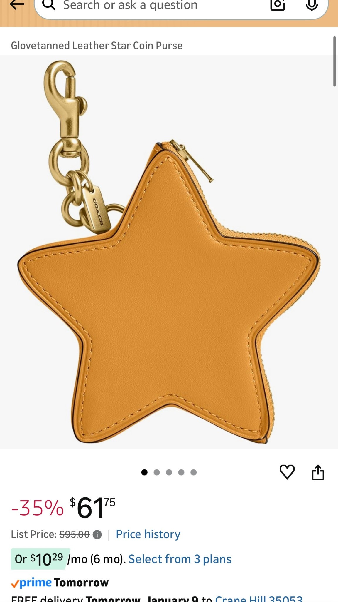Star charm on sale on Amazon!