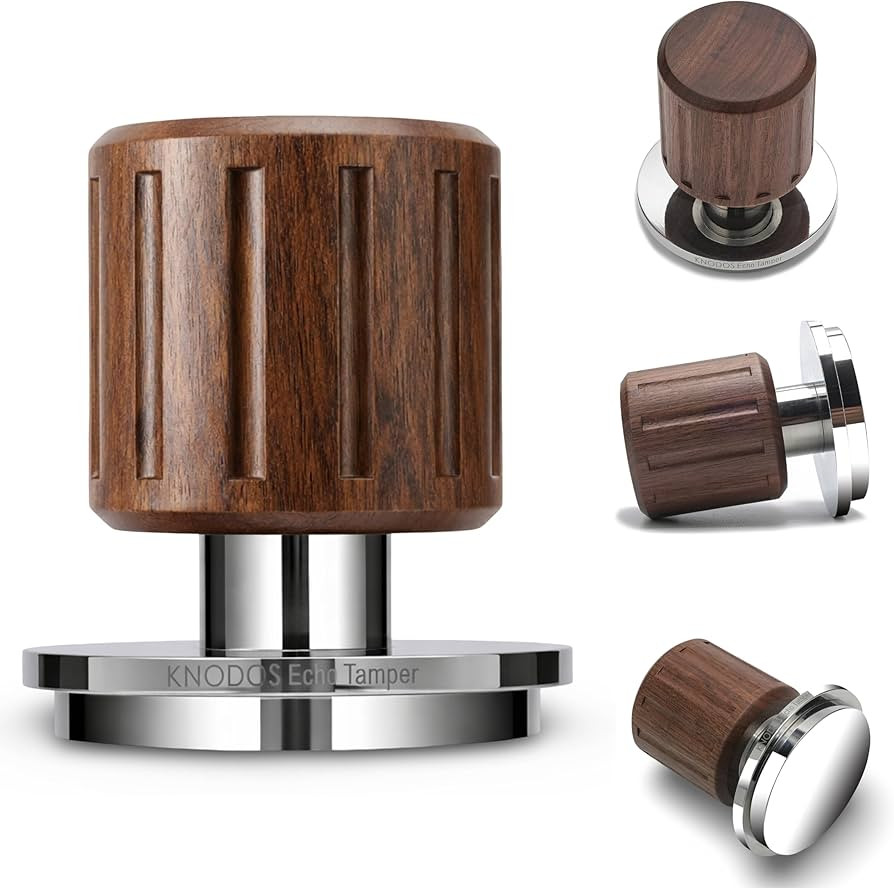Echo Calibrated Espresso Tamper 54mm with Click Feedback, 30lb Spring, Walnut Handle for Breville... | Amazon (US)