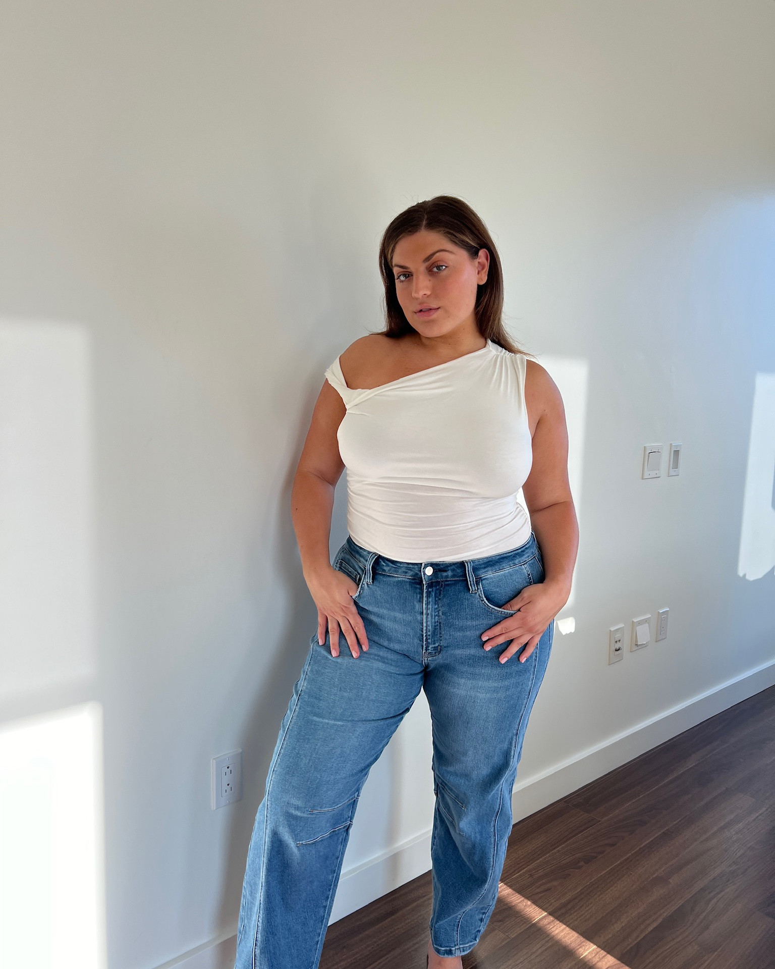 My fav VICI looks I had you girls pick from for my GNO this weekend on my Instagram! 🥳💃🏻💅🏼

I’m wearing (from photo frames left to right) the Macera Date Night Bodysuit with the Kalina High Rise Barrel Jeans in Medium wash, the Malta Tie Back Cropped Tank with the Free Cove High Rise Barrel Jeans in Light wash, the Evangeline Strapless Satin Mini Dress and finally, the Clear Sky Collared Wrap Blouse with the Kalina High Rise Barrel Jeans!💙💙

I’m wearing a size XL in both tops and dress, and size 32 in both jeans!😍 I love these pieces, and they are such great quality at an affordable price!🥰✨ lmk if you have any sizing/fit questions at all for me! 

#LTKStyleTip #LTKPlusSize #LTKxVICI