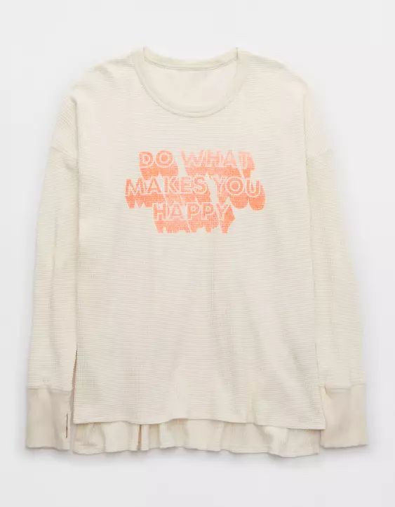OFFLINE By Aerie Wow! Waffle Long Sleeve T-Shirt | Aerie