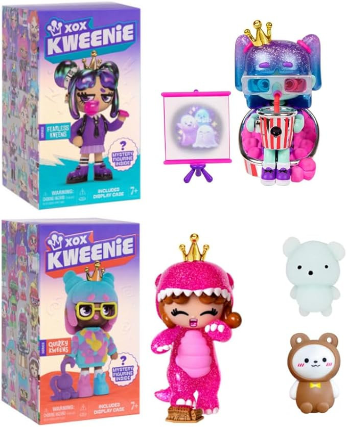 XOX Kweenie 4 Inch Mystery Figurine 2-Pack Bundled Gift Set - Quirky Kweens and Fearless Kweens C... | Amazon (US)