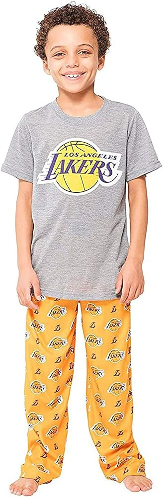 Ultra Game NBA Boys 2 Piece Tee Shirt & Lounge Pants Pajama Set (Sizes 4-20) | Amazon (US)