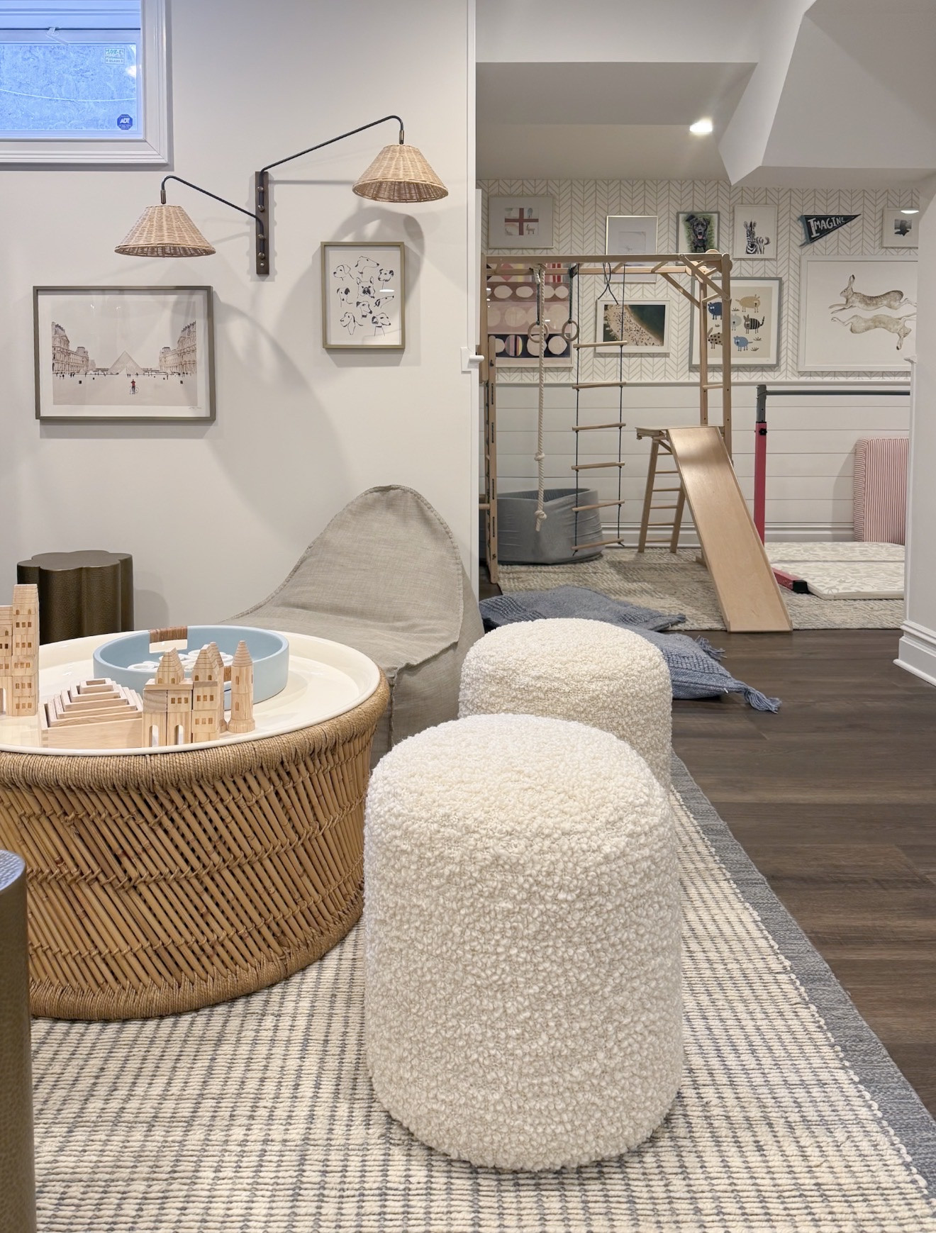 The playroom is one of my favorite parts because it feels calm and cohesive, not chaotic. Everything is soft, neutral, and made for real life.

kids playroom ideas, neutral playroom decor, basement play area, cozy kids space, family home design, playroom organization, soft neutral interiors, modern kids room, functional family spaces, playroom styling ideas, home decor for families, girlonthehudson

#LTKKids #LTKHome