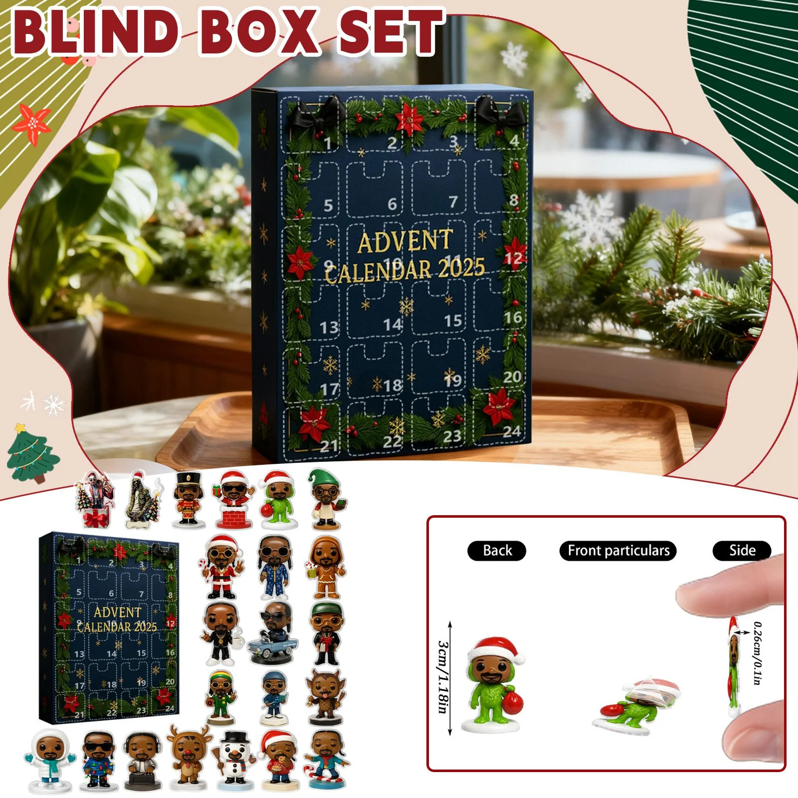 2025 Snoop Dogg Advent Calendar – 24 Days Christmas Countdown with 24 Unique 2D Acrylic Ornamen... | Walmart (US)