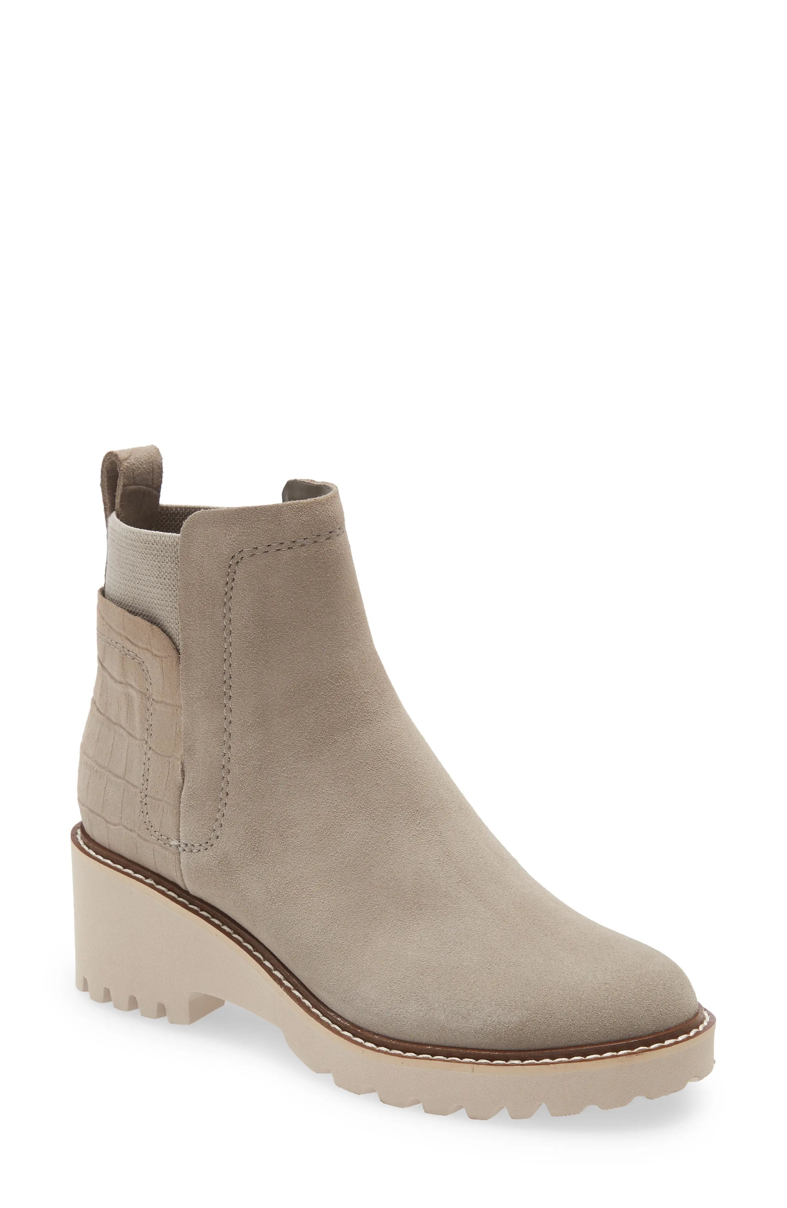 Dolce Vita Huey H20 Water Resistant Bootie, Size 6.5 in Grey Suede H2O at Nordstrom | Nordstrom