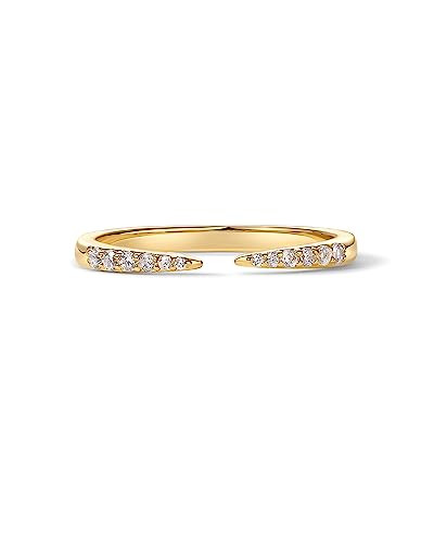 PAVOI 18K Yellow Gold Plated Open CZ Eternity Ring | Amazon (US)