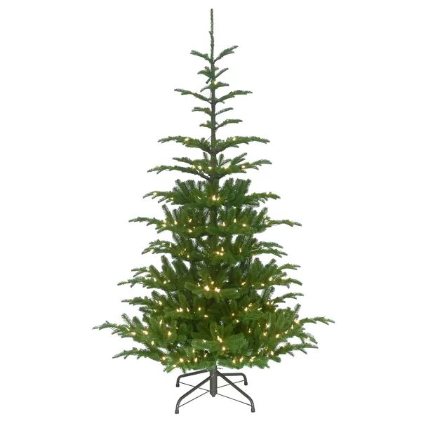 Green Spruce Artificial Christmas Tree with Clear/White Lights | Wayfair North America