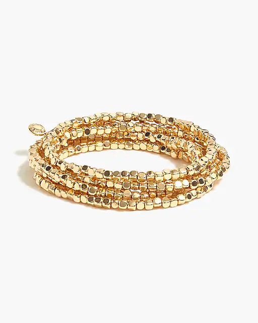 Tiny beads stretch bracelets set-of-six | J.Crew Factory