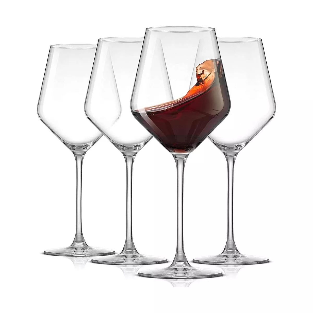 JoyJolt Layla Red Wine Glasses - Set of 4 Wine Lead-Free Crystal Wine Glass Set - 17 oz | Target