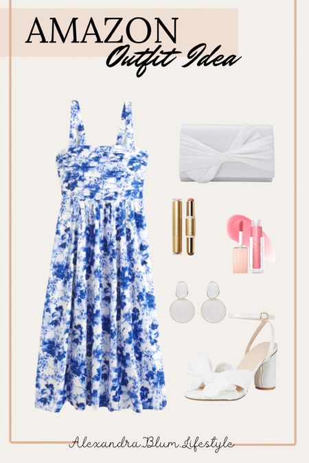 Best dressed wedding guest from Abercrombie! Floral ruffle long maxi dress is paired with white bow heels, white clutch, pink lip gloss, duo blush and bronzer stick, and white earrings! Amazon accessories! Amazon finds! 

#LTKwedding #LTKparties #LTKfindsunder100
