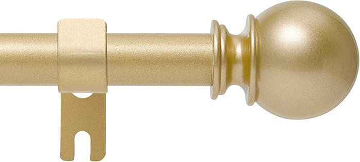 Gold Curtain Rod for Windows 28 to 48 Inch, 5/8 Inch Diameter Heavy Duty Splicing Adjustable Curt... | Amazon (US)