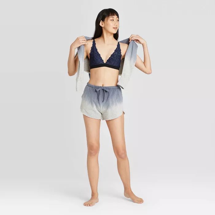 Women's Dip Dye Fleece Lounge Shorts - Colsie™ Blue | Target