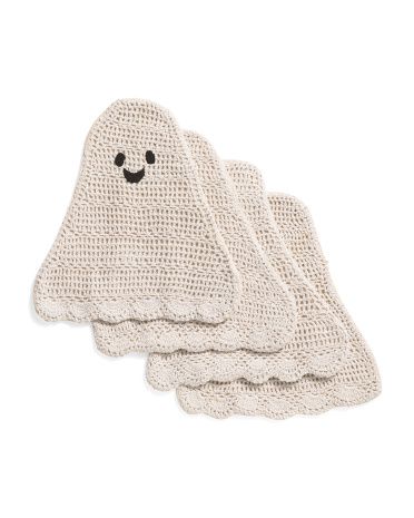 4pk Crochet Ghost Placemats | TJ Maxx