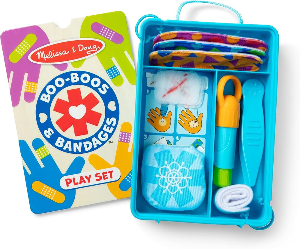 Melissa & Doug Pain and Bandages Reusable First Aid Playset from 3 Years | Amazon (US)