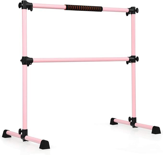 GOFLAME Ballet Barre Portable Double, 4FT Freestanding Ballet Barre Adjustable, Heavy Duty Dancin... | Amazon (US)