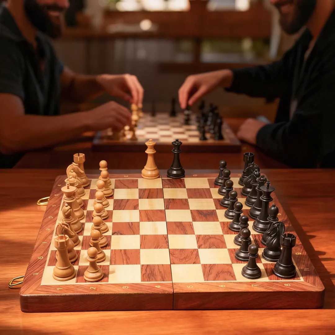 Handmade Walnut Chess Set, Custom Side Engraving, Wooden Board & Pieces, 2 Extra Queens, Personal... | Etsy (US)