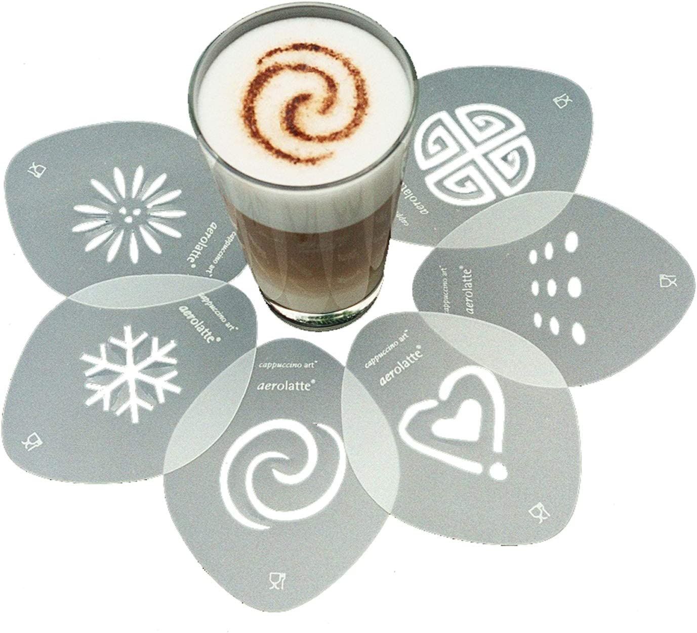 aerolatte Cappuccino Stencil Set, for Latte Coffee Art, Set of 6 Stencils … | Amazon (US)