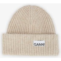 Logo-patch recycled wool-blend beanie hat | Selfridges