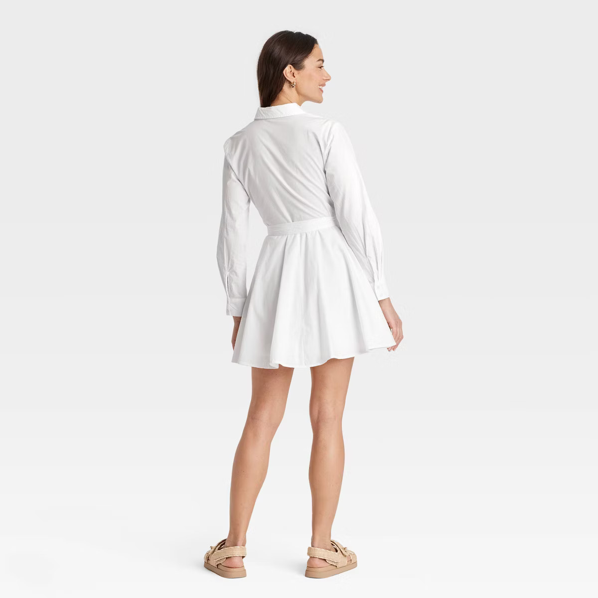 Women's Long Sleeve Mini Shirtdress - A New Day™ | Target