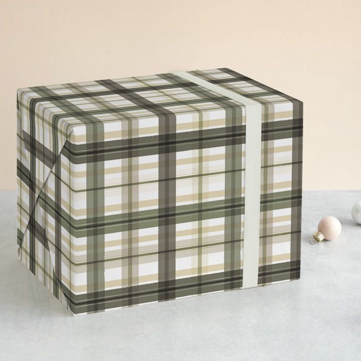 Modern Farmhouse Plaid Wrapping Paper | Minted