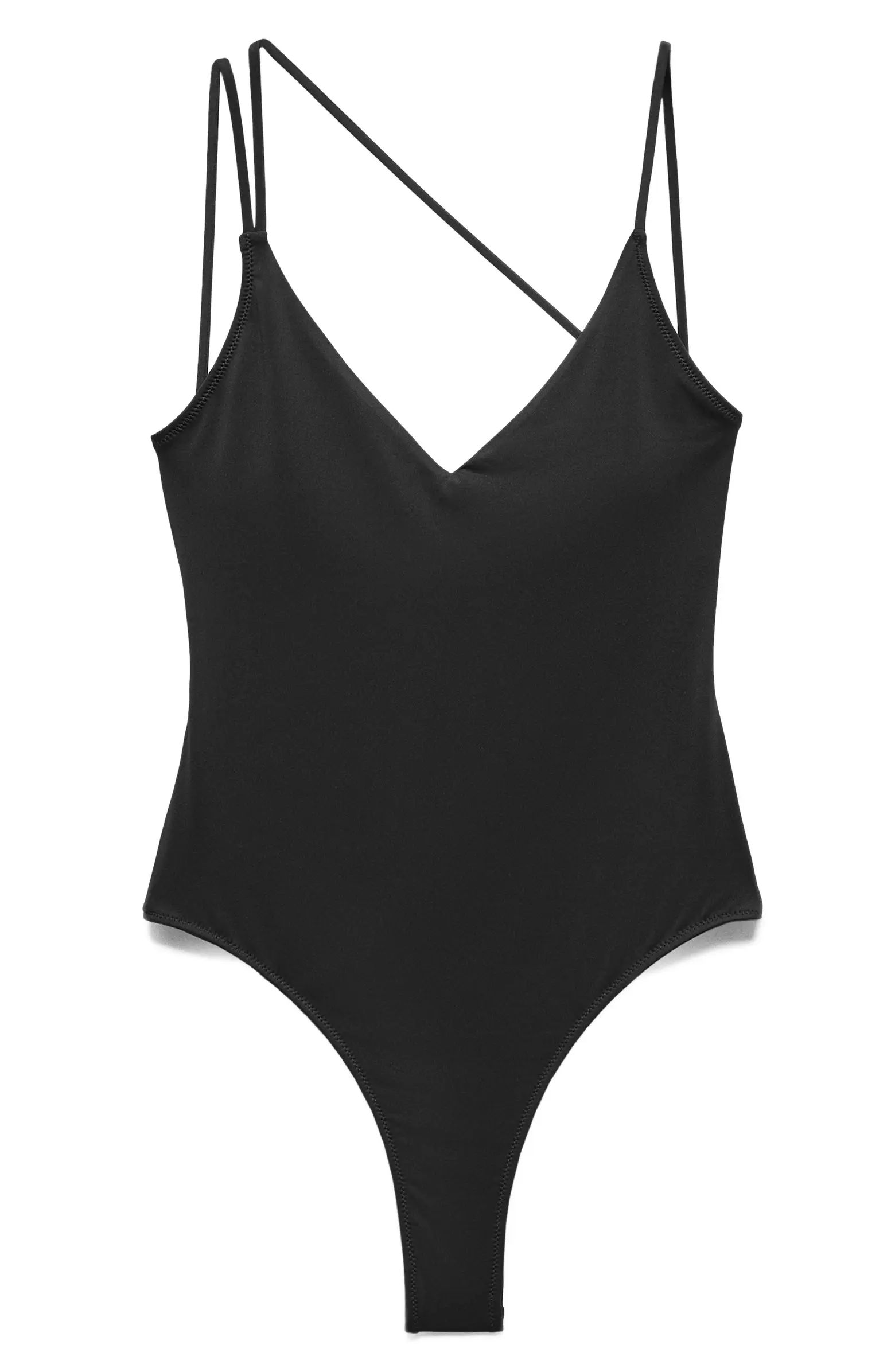 Strappy V-Neck One-Piece Swimsuit | Nordstrom