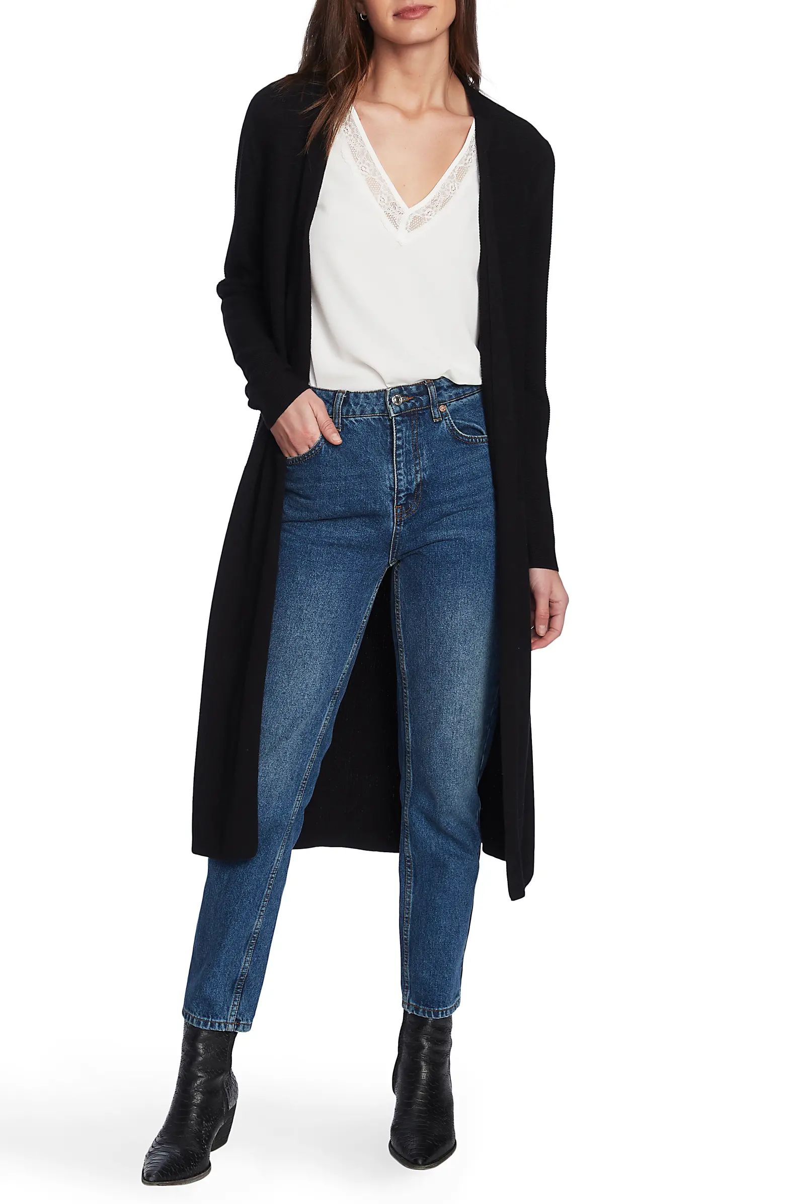 Long Cotton Blend Cardigan | Nordstrom