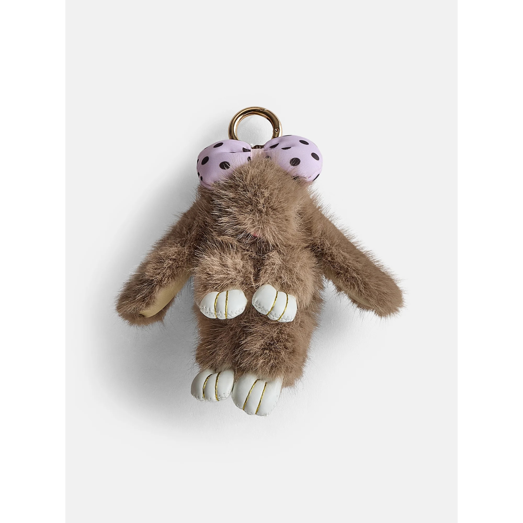 Weekend Academy Girls Bag Charm, Tan Bunny with Bow | Walmart (US)