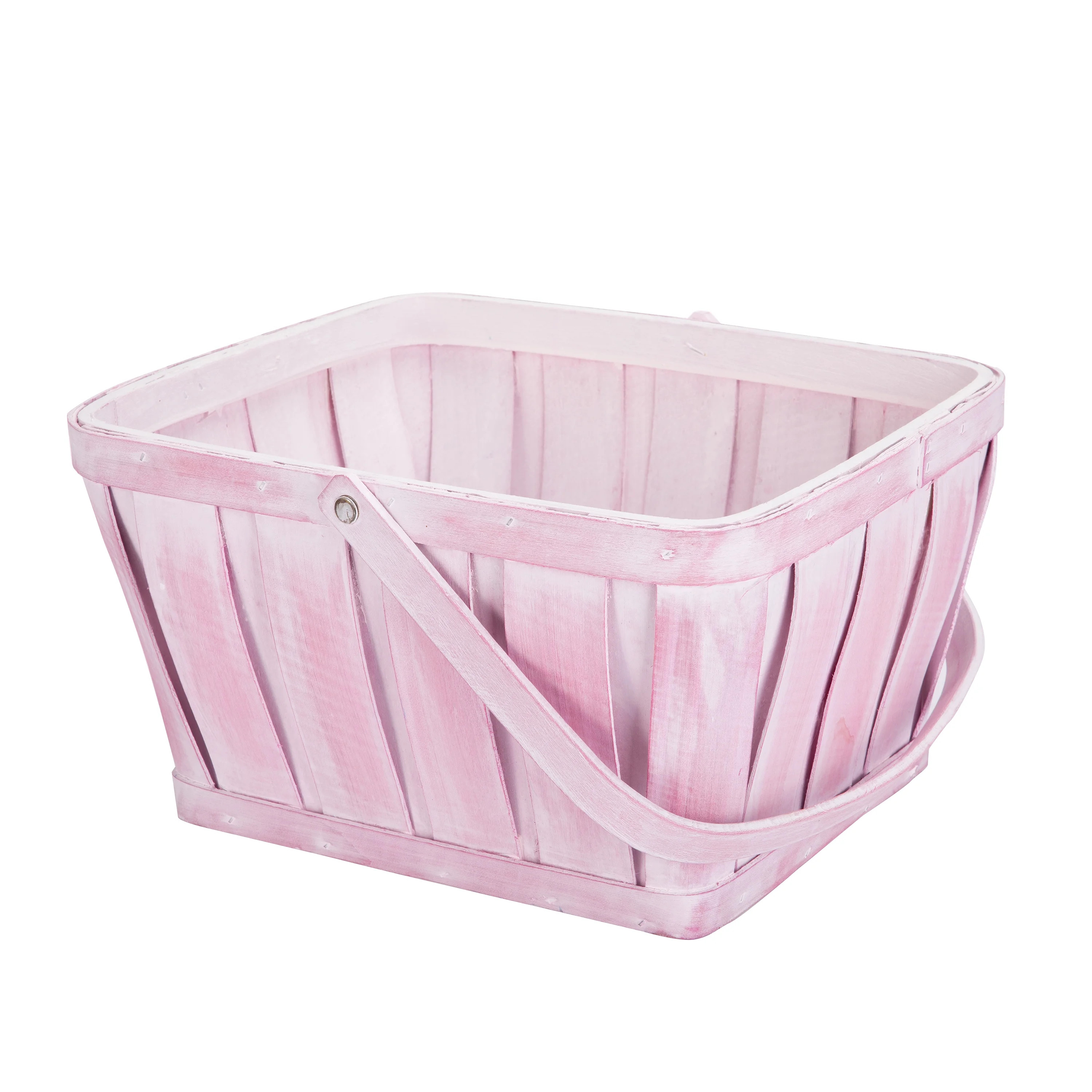 Way to Celebrate Pink Rectangular Woodchip Easter Basket - Walmart.com | Walmart (US)