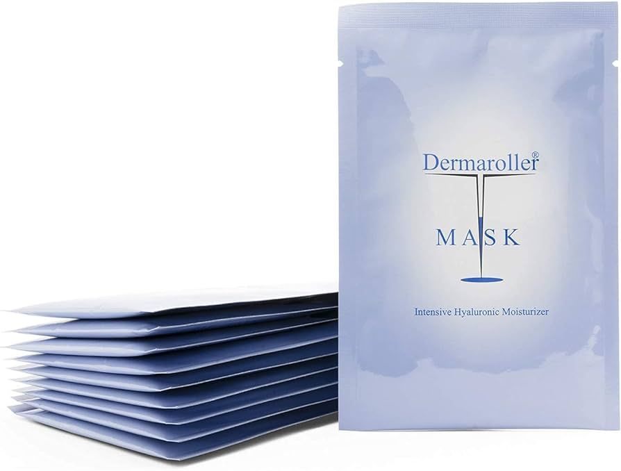 Dermaroller, Silk Face Masks Intensive Hyaluronic Acid Moisturizer with Matriyxl 3000 Tocopherol ... | Amazon (US)