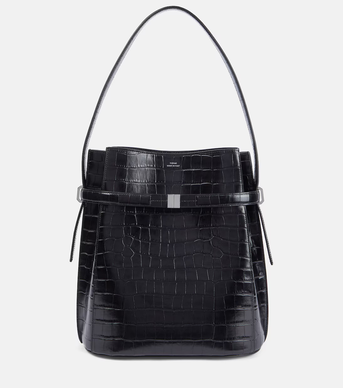 Belted Medium croc-effect leather tote bag | Mytheresa (UK)
