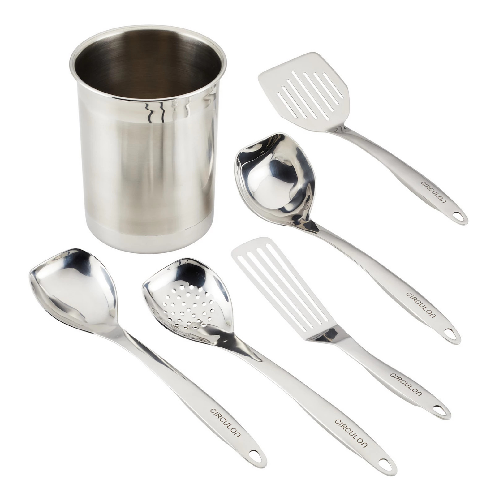 Circulon® Stainless Steel Kitchen Tools with Crock 6-piece Set, Gray | Kohl's