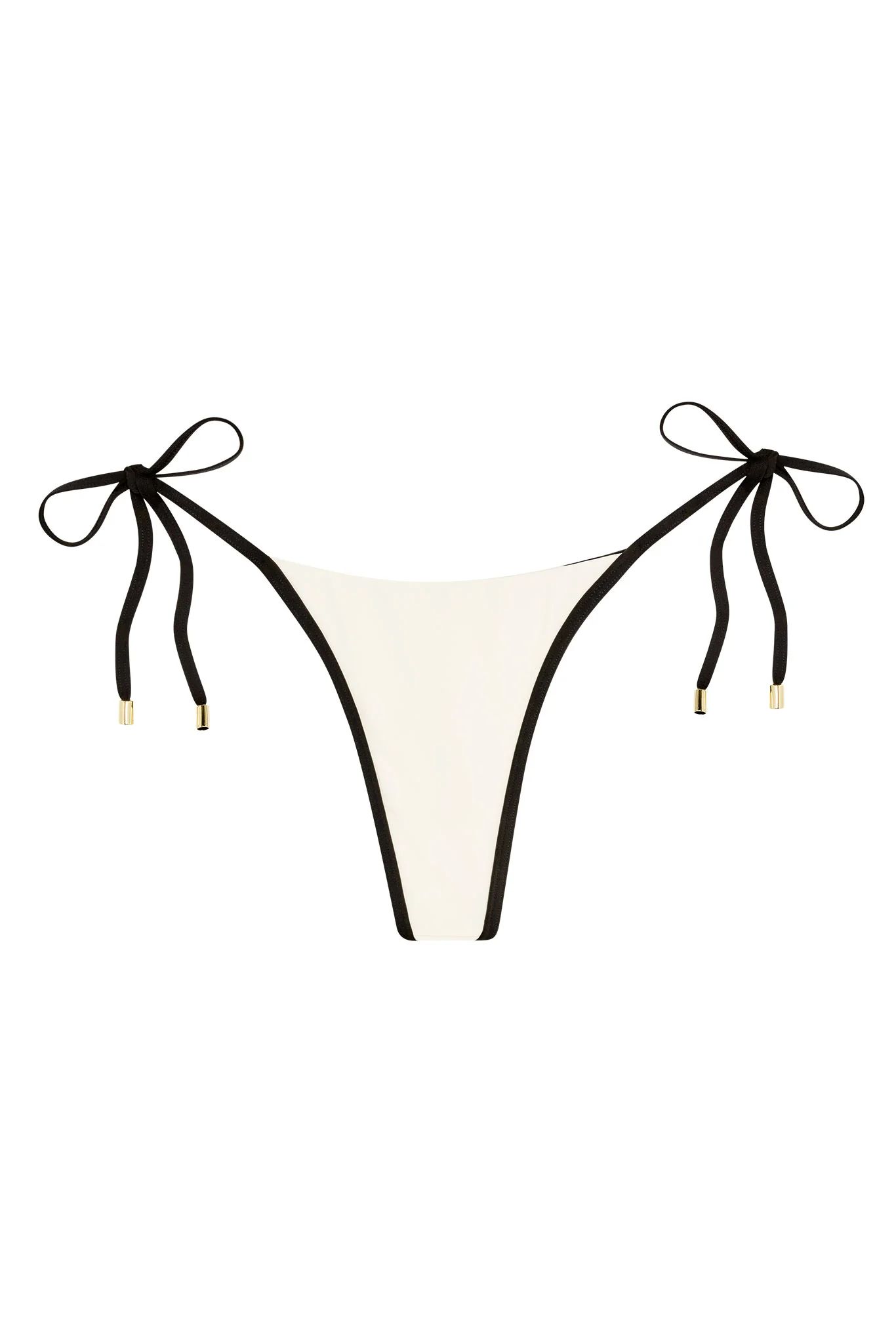 Palma Thong - Ivory/Black | Monday Swimwear