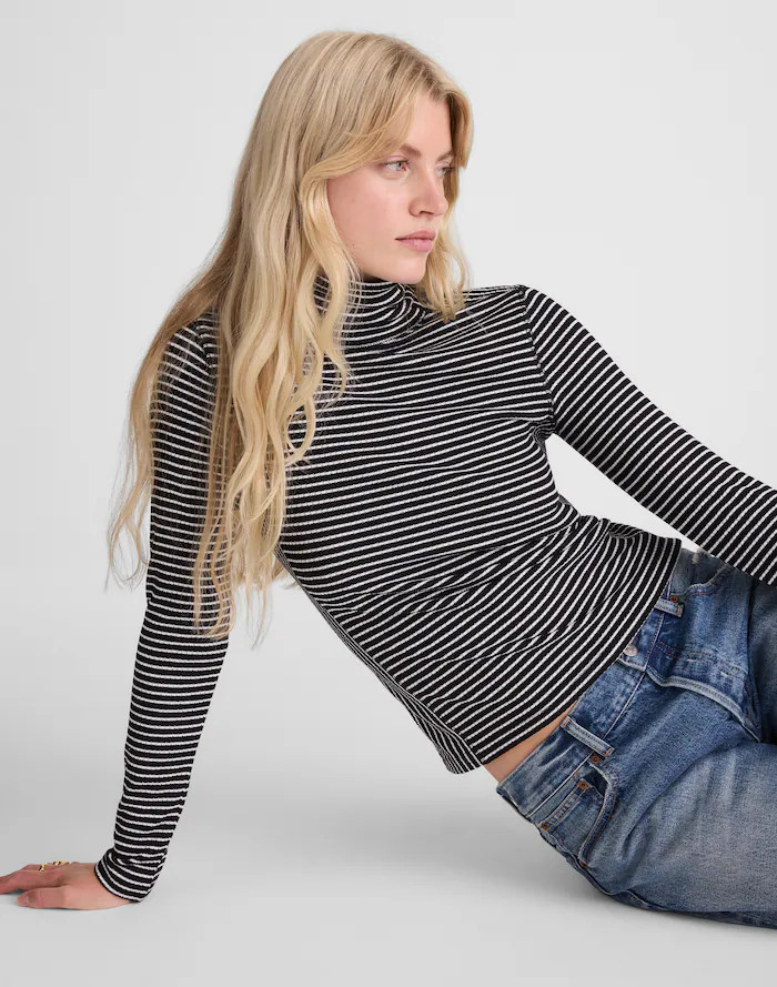 Ribbed Turtleneck Long-Sleeve Tee | Madewell