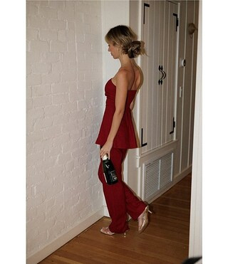 x Cyd Morris The Kelsi Strapless Linen Coordinating Top | Dillard's