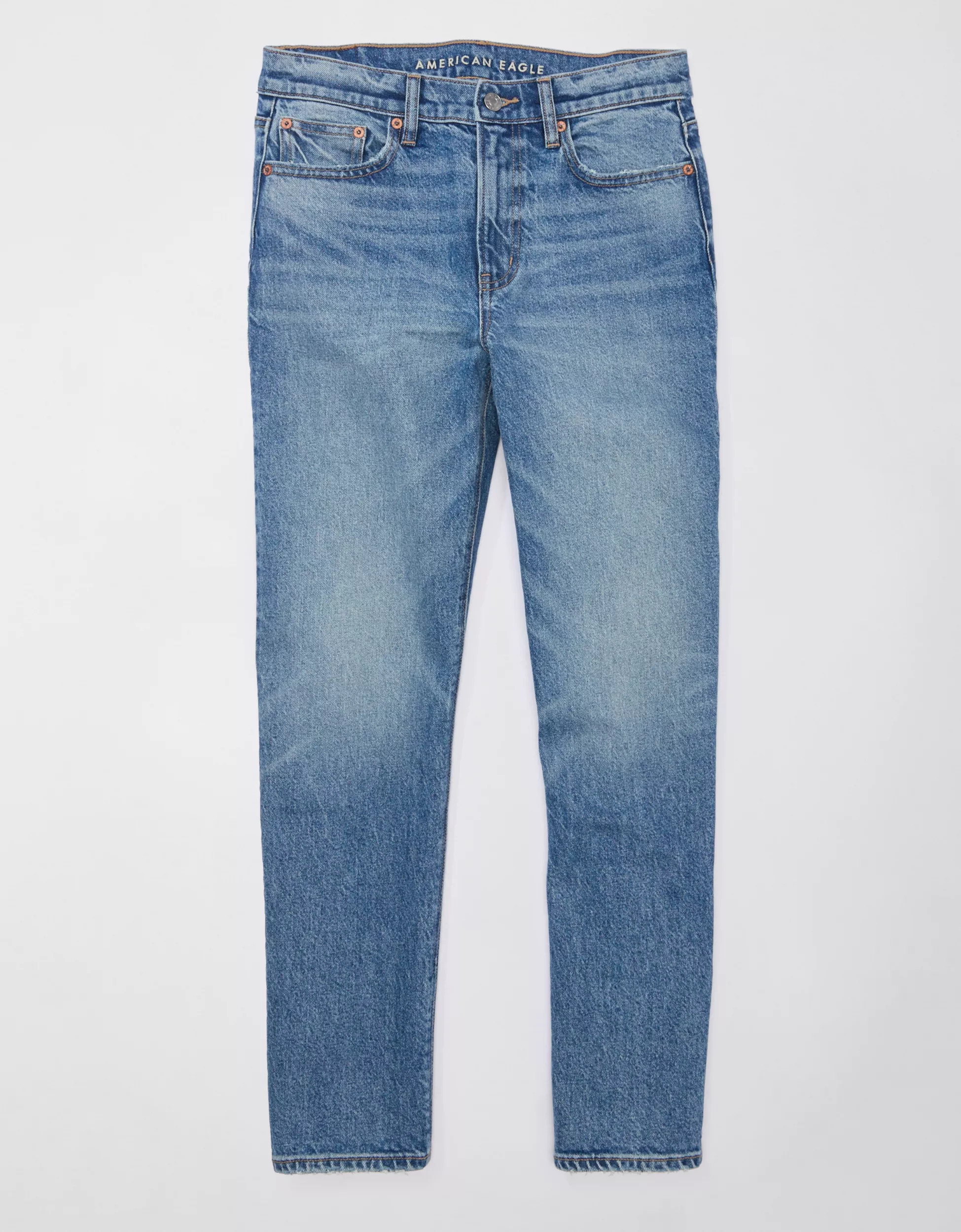 AE Stretch Super High-Waisted Ankle Straight Jean | American Eagle Outfitters (US & CA)