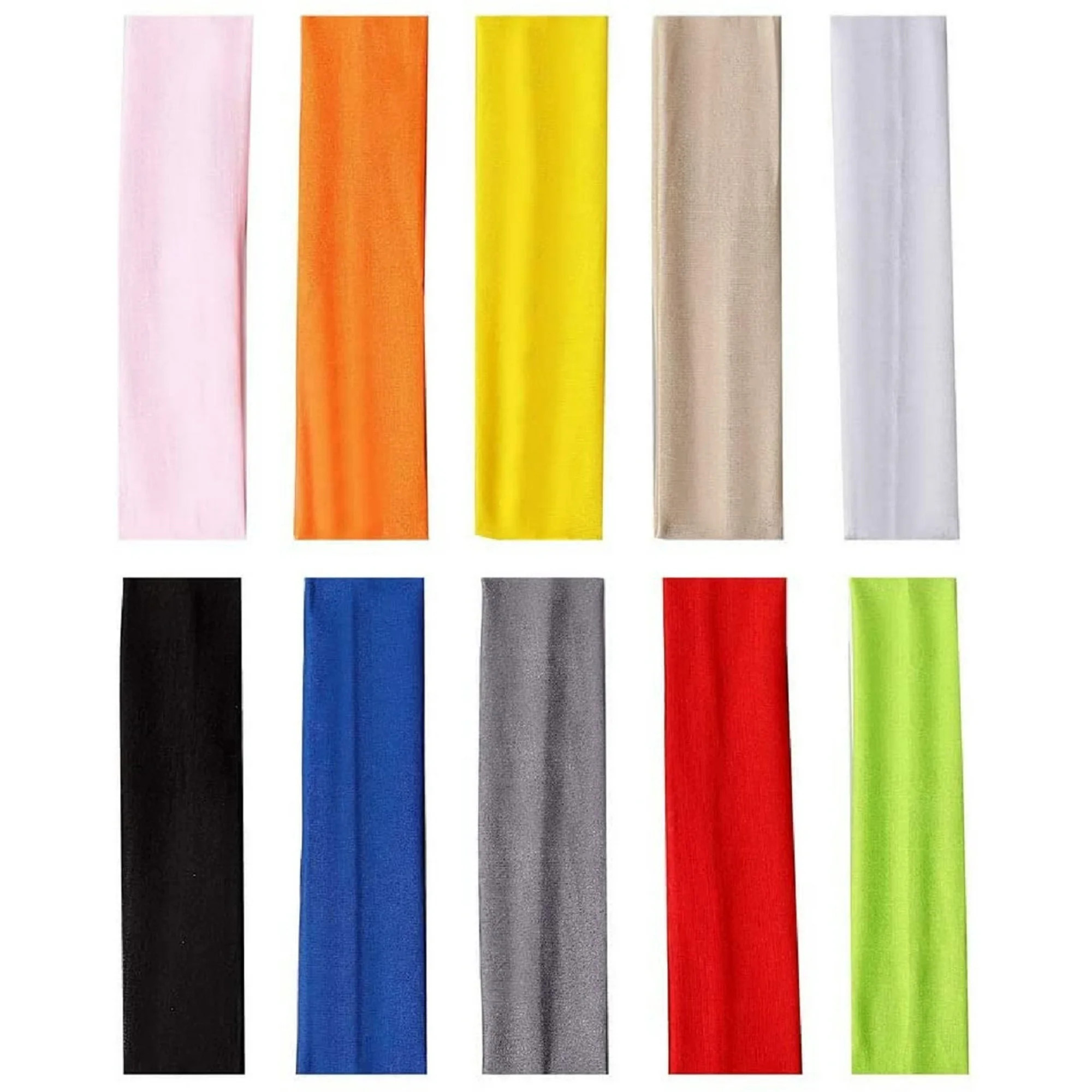 GIXUSIL 10 Pcs Fabric Headbands Set- Non Slip Elastic Headbands Hair Accessories for Women Moistu... | Walmart (US)