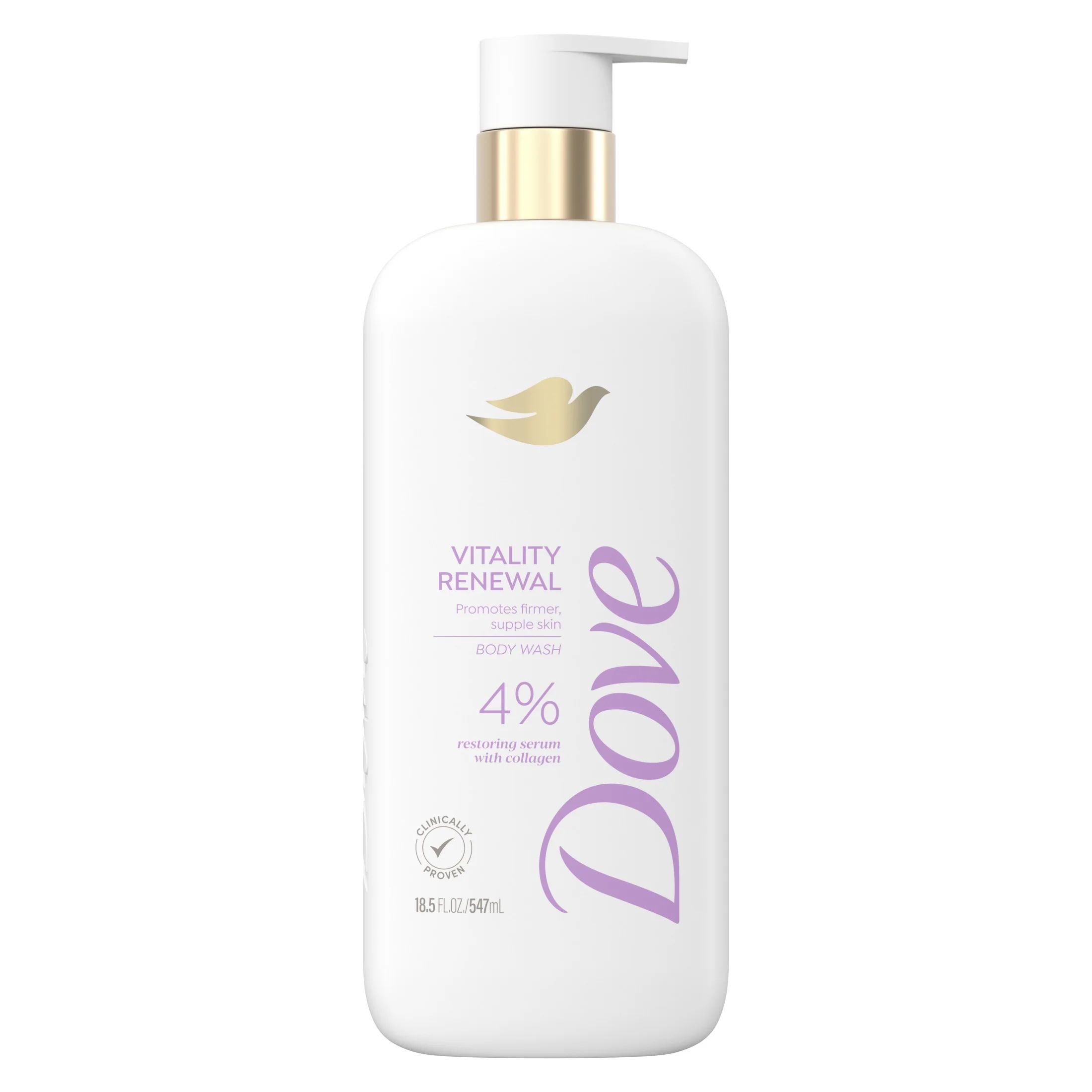 Dove Vitality Renewal Firming Body Wash 4% Restoring Serum with Collagen All Skin Type, 18.5 oz -... | Walmart (US)