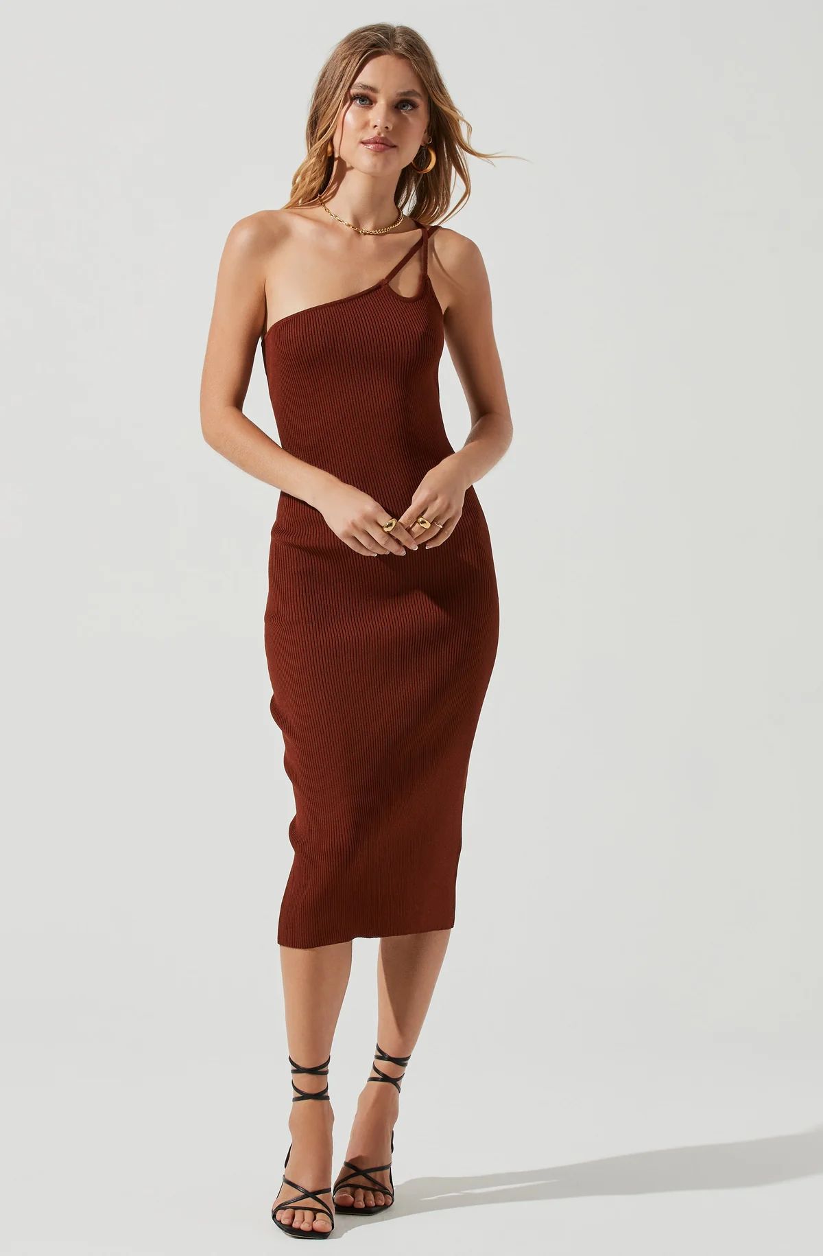 Misty One Shoulder Bodycon Midi Dress | ASTR The Label (US)