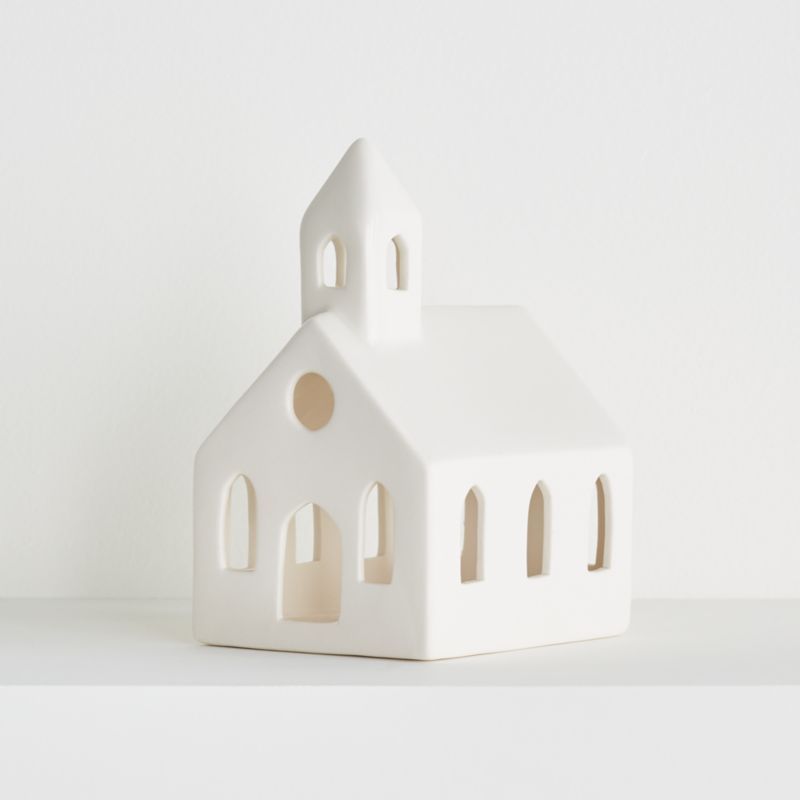 White Ceramic Church + Reviews | Crate and Barrel | Crate & Barrel