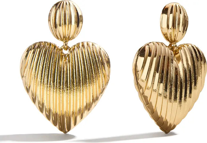 BaubleBar Heart of Gold Statement Earrings | Nordstrom | Nordstrom