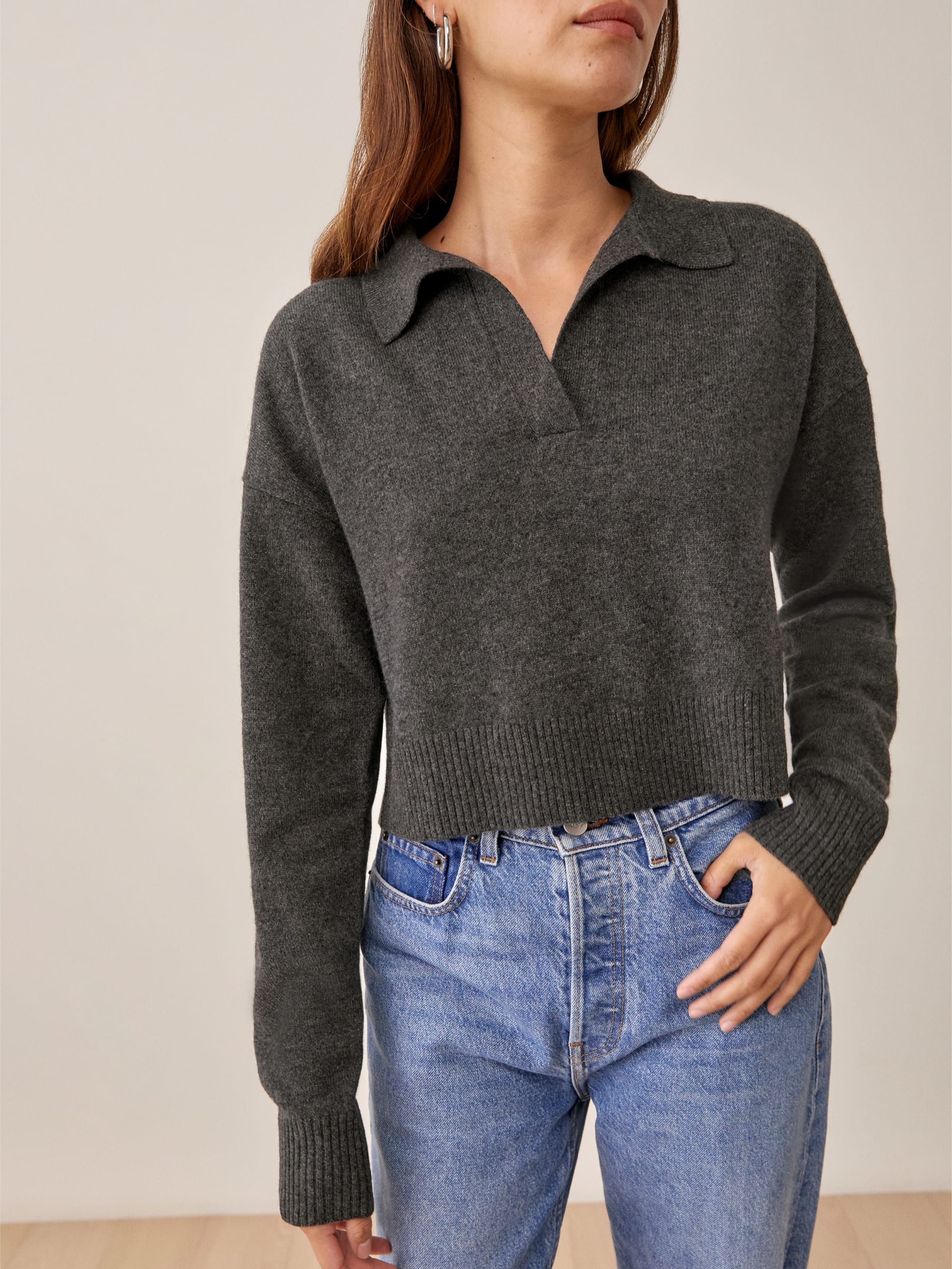 Cashmere Polo Sweater | Reformation (US & AU)