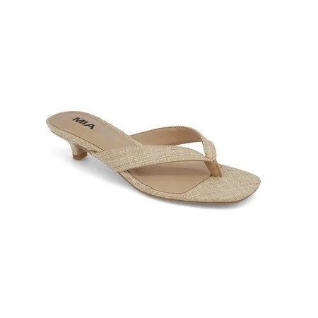 Mia Too Women s Nikole Thong Kitten Heel Sandal | Walmart (US)