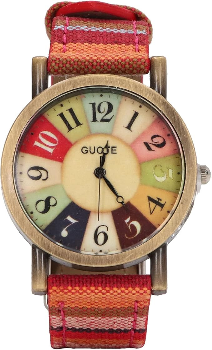 SPYMINNPOO Reloj con Diseño de Arcoíris, Estilo Bohemio Multicolor, Botón de Piel Sintética d... | Amazon (ES)